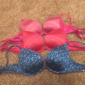 Pink push up bras size 34c
